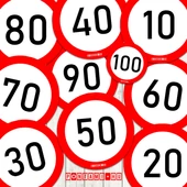 Sebességkorlátozó születésnapi táblák