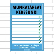 Munkatársat keresünk Matrica 21x30cm