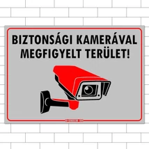 Kamerával megfigyelt terület! Szürke