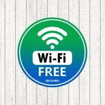 Free Wifi 10cm kerek matrica