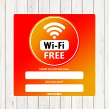 Free Wifi 10cm kerek matrica