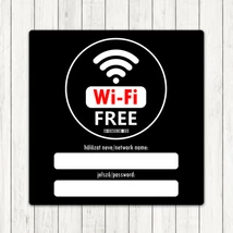 Free Wifi 10cm kerek matrica