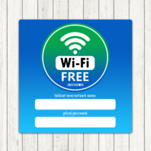 Free Wifi 10cm kerek matrica