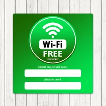 Free Wifi 10cm kerek matrica