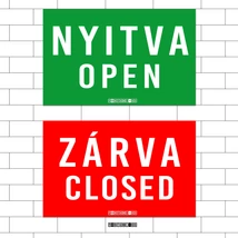 Nyitva Zárva tábla