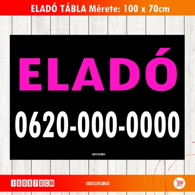 ELADÓ Tábla Magenta szín