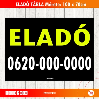 ELADÓ Tábla Sárga szín