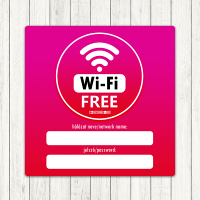 Free Wifi 10cm kerek matrica